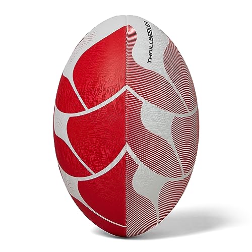 Canterbury Unisex Thrillseeker Play Rugbyball, Weiß/Rot, 3 von Canterbury