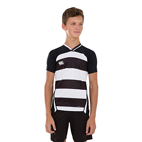 Canterbury Vapodri Evader Rugby-Trikot für Jungen S schwarz/weiß von Canterbury