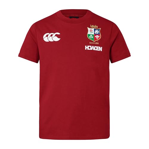 Canterbury of New Zealand British and Irish Lions Cotton, Unisex-Kinder Hemd, Red Dahlia, von Canterbury