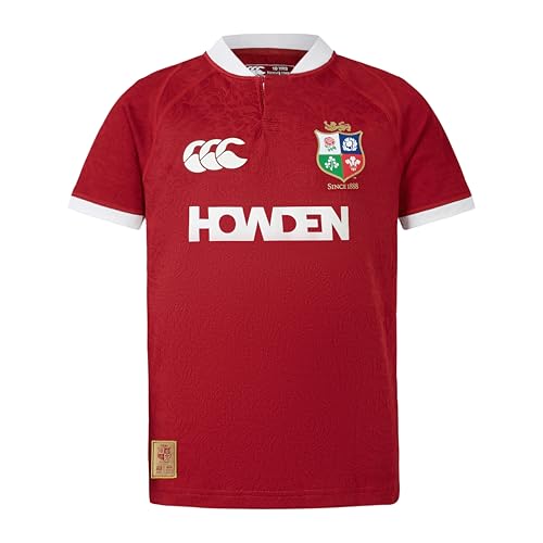 Canterbury of New Zealand British and Irish Lions Replica, Unisex-Kinder Hemd, Red Dahlia, von Canterbury