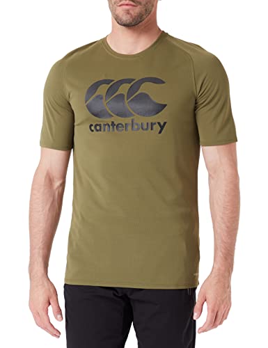 Canterbury of New Zealand Core VapoDri Herren-T-Shirt mit großem Logodruck, Capulet Olive, XL von Canterbury