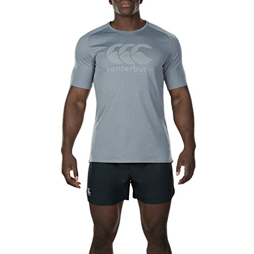 Canterbury of New Zealand Herren Vapodri Large Logo Training T-Shirt, Static Marl, M von Canterbury