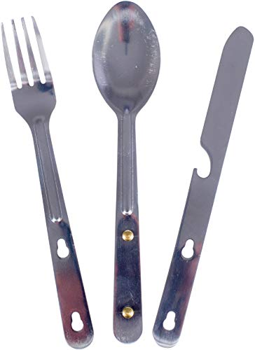 CAO Edelstahl 3-teiliges Campingbesteck und Wanderbesteck für Erwachsene, Unisex, L 16,3 cm CAO Edelstahl 3-teiliges Campingbesteck und Wanderbesteck für Erwachsene, Unisex, L 16,3 cm von Cao