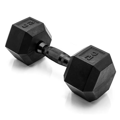 CAP Barbell 9 kg beschichtetes Sechskant-Hantel-Gewicht mit schwarzem Griff von Cap Barbell