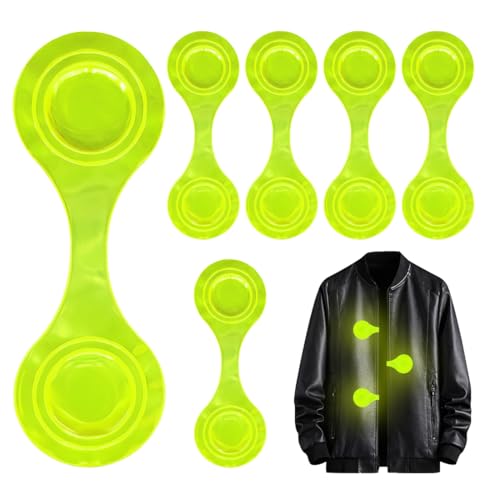 6 Stück Magnetische Reflektoren, Reflektoren Kinder, Reflektierende Ansteckmagnete, Reflektor Clips Anhänger, Sicherheits Reflektor für Rucksack, Jacke, Kleidung, Kinderwagen, Joggen, Fahrrad(Grün) 6 Stück Magnetische Reflektoren, Reflektoren Kinder, Reflektierende Ansteckmagnete, Reflektor Clips Anhänger, Sicherheits Reflektor für Rucksack, Jacke, Kleidung, Kinderwagen, Joggen, Fahrrad(Grün) von Capaneus