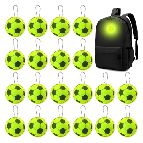 Capaneus Reflektoren Kinder, 20 Stück Fussball Reflektor Anhänger, Leuchtanhänger Schulranzen, Fussball Schlüsselanhänger, Sicherheits Reflektor Anhänger für Schultasche Kleidung Rucksack Radfahren Capaneus Reflektoren Kinder, 20 Stück Fussball Reflektor Anhänger, Leuchtanhänger Schulranzen, Fussball Schlüsselanhänger, Sicherheits Reflektor Anhänger für Schultasche Kleidung Rucksack Radfahren von Capaneus
