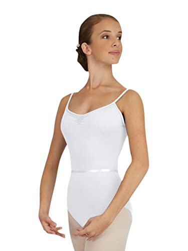 Capezio 126 mm Pinch-Front Camisole Leotard, Weiß, L Capezio 126 mm Pinch-Front Camisole Leotard, Weiß, L von Capezio