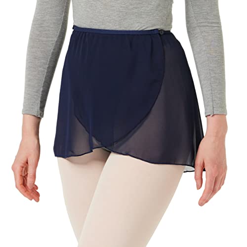 Capezio 126 Wickelrock aus Chiffon, Klasse Kollektion Einheitsgröße Navy von Capezio