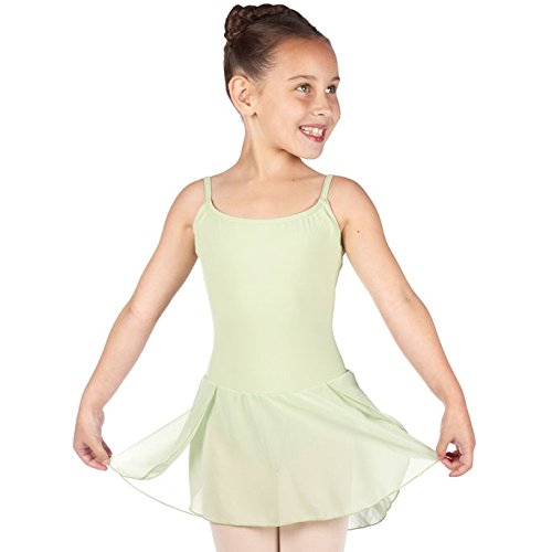 Capezio Ballettkleid mit angenähtem Chiffonrock und verstellbaren Trägern für Mädchen Pink L Capezio Ballettkleid mit angenähtem Chiffonrock und verstellbaren Trägern für Mädchen Pink L von Capezio