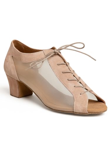 Capezio Beatrice 1.5" Ballroom Shoe, Chai, 8.5 W von Capezio