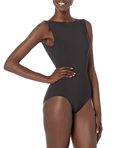 Capezio Damen Boatneck One Piece Swimsuit, Schwarz, Größe S von Capezio