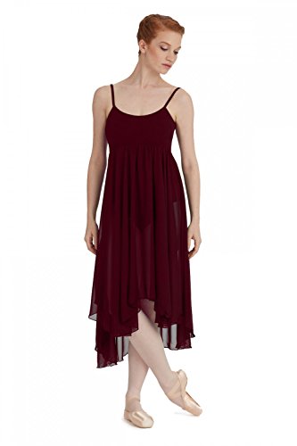 Capezio Damen Camisole Empire Dress Tanzkleider Für Erwachsene, Burgunderfarben, L EU von Capezio