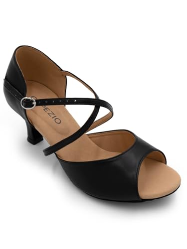 Capezio Eva Ballroom Shoe, Black, 11 W von Capezio