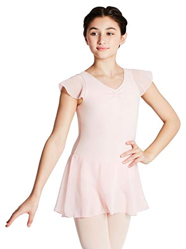 Capezio Flutter Sleeve Dress - Girls, Pink, Medium von Capezio