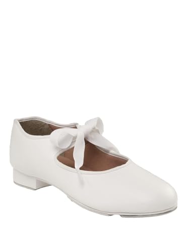 Capezio PU Jr. Tyette Tap Shoe - Child, White, 11.5 W von Capezio