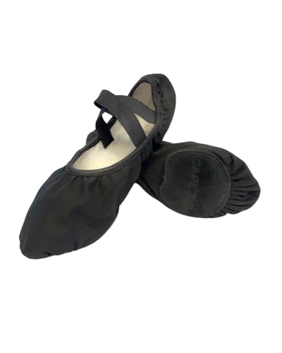 Capezio Stella Canvas Ballet Shoe, Black, 4.5 W von Capezio