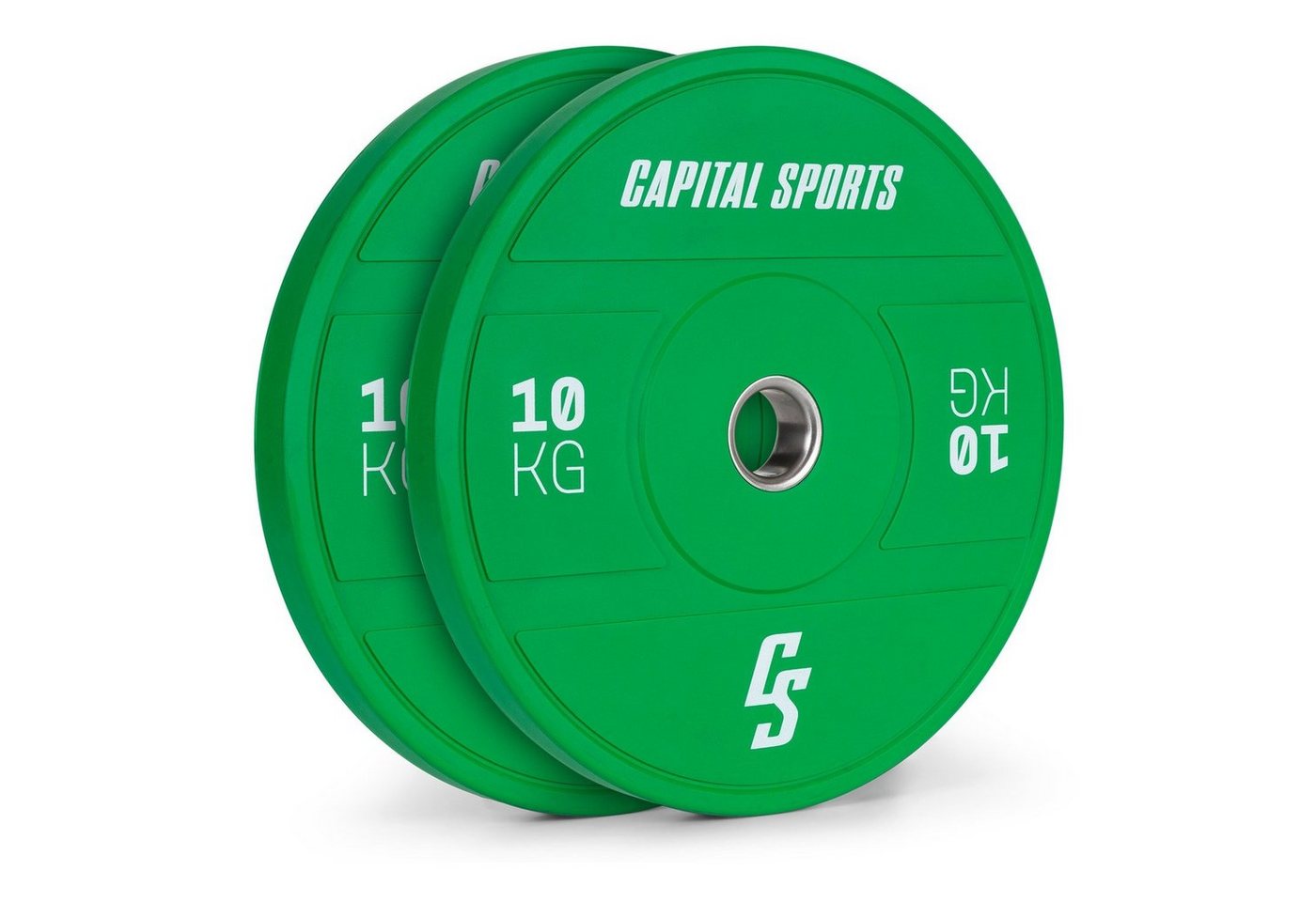 Capital Sports Gewichteplatten Nipton 2021 Gewichtsplatte Bumper Plate 2 x 10 kg Ø 54 mm Hartgummi, 20 kg von Capital Sports