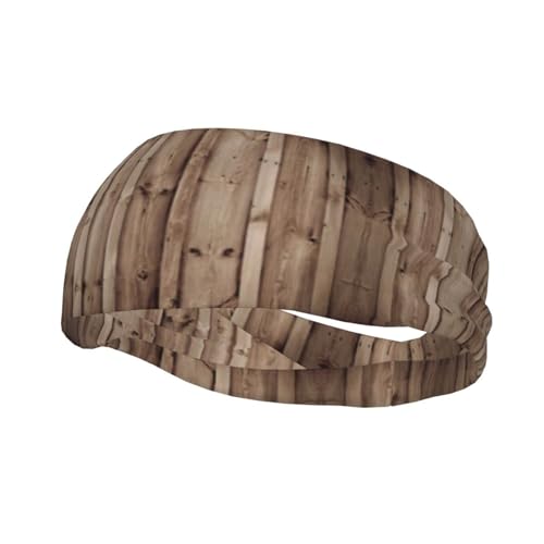CarXs Schweißbänder mit Holzmaserung, Sport-Stirnband für Damen und Herren – zum Laufen, Radfahren, Fußball für Damen und Herren von CarXs