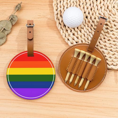 Rainbow Golf Tees Organizer-Tasche – tragbare braune Golf-Tragetasche für Männer und Frauen, entworfen für Komfort auf dem Platz von CarXs