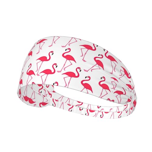Rosa Flamingo Muster Elastische Übung Stirnband - Das Stirnband für Sportbegeisterte Geeignet für Basketball, Tennis & Laufen von CarXs