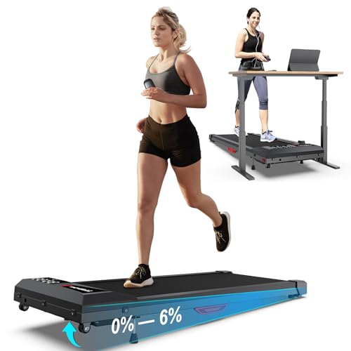 Cardirun Treadmill Laufband für Zuhause, Untertisch Laufband mit Neigung 2,5 PS, Tragbare Laufband-Laufmaschinen mit Fernbedienung/Sprachsteuerung/LED-Display für Den Bürogebrauch zu Hause von Cardirun