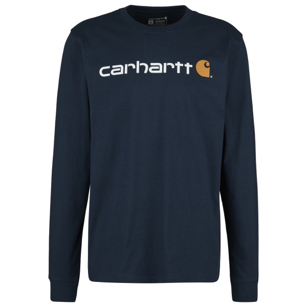 Carhartt - Core Logo L/S - Longsleeve Gr S blau von Carhartt