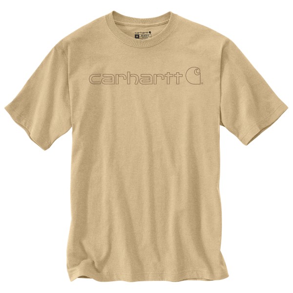 Carhartt - Core Logo S/S - T-Shirt Gr XS beige von Carhartt