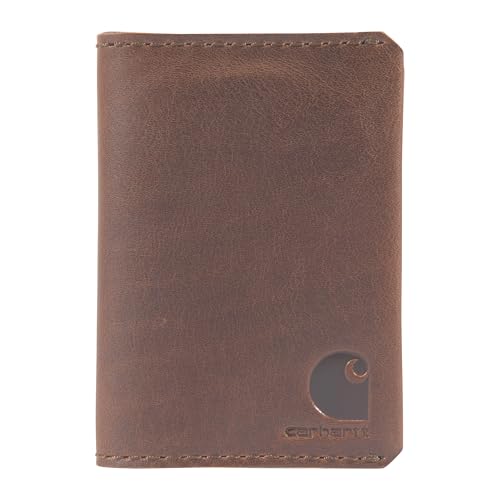 Carhartt Herren Bifold und Passcase, langlebige Billfold Brieftaschen, erhältlich in Leder und Segeltuchstilen, Braun, Einheitsgröße, Bifold und Passcase Geldbörse, langlebige Billfold Wallets, von Carhartt