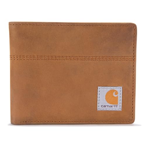 Carhartt Herren Casual Saddle Leather Wallets, erhältlich in Mehreren Stilen und Farben, Braun (zweifach), Einheitsgröße von Carhartt