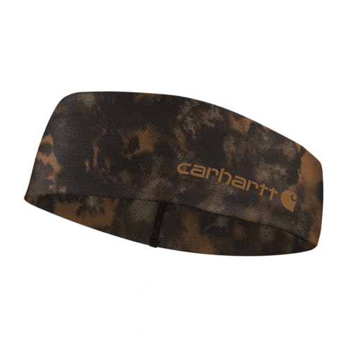 Carhartt Leichtes Damen-Stirnband, Aquarell-Camouflage-Druck, Braun/Dunkelbraun, Einheitsgröße von Carhartt