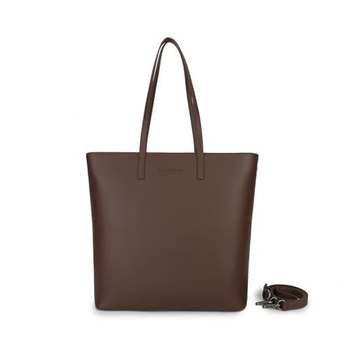 Carlheim Women's Totebags ELLA PREMIUM Genuine Leather, Brown von Carlheim