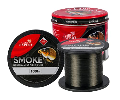 Carp Expert Smoke Fishing Line 1000m 0,30mm 12,70kg Karpfenschnur Monofile Schnur Angelschnur Angelsehne Monoschnur von Carp Expert