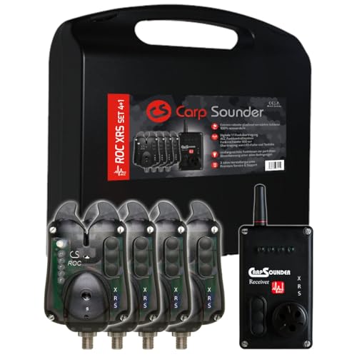 Carp Sounder ROC XRS Neon Black Set 4+1-4 Bissanzeiger + 1 Receiver zum Angeln auf Karpfen, Karpfenbissanzeiger zum Karpfenangeln Carp Sounder ROC XRS Neon Black Set 4+1-4 Bissanzeiger + 1 Receiver zum Angeln auf Karpfen, Karpfenbissanzeiger zum Karpfenangeln von Carp Sounder