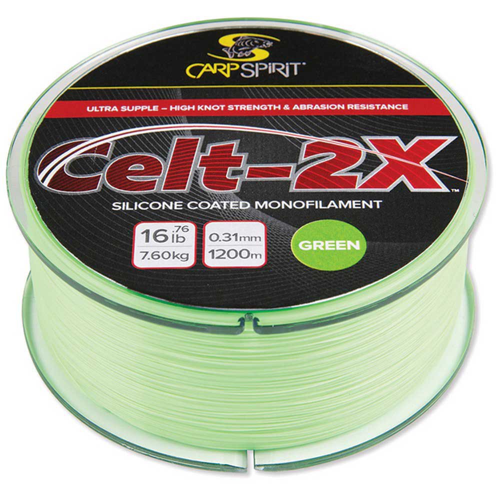 Carp Spirit Celt-2x Carpfishing Line 1200 M Grün 0.310 mm von Carp Spirit