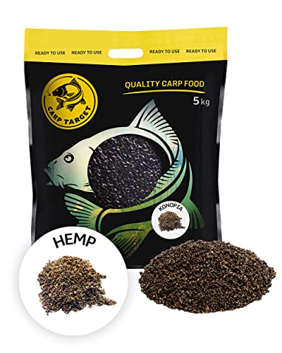 Carp Target Gekochter Hanf für Karpfen - Fertiger Fisch Grundfutter - Lockfutter - Groundbait - Karpfenfutter Angeln - Anfüttern - Grundfutter Karpfen - Angelfutter - 5kg Carp Target Gekochter Hanf für Karpfen - Fertiger Fisch Grundfutter - Lockfutter - Groundbait - Karpfenfutter Angeln - Anfüttern - Grundfutter Karpfen - Angelfutter - 5kg von CARP TARGET