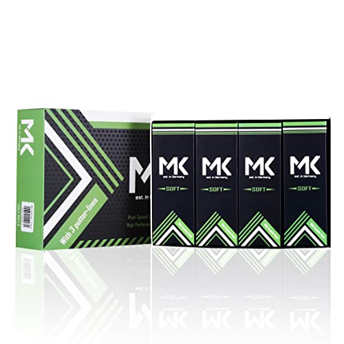 CarpMadness MK Golf 12 Golfbälle Supersofter 3 Kern für hohe Reichweite und super Spin Golfball neu 4 x 3er Pack von CarpMadness