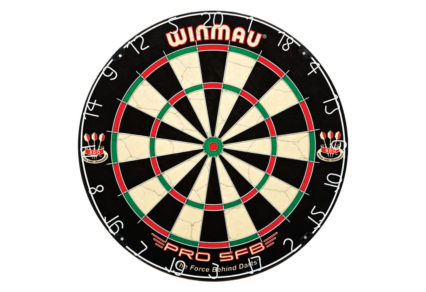 Winmau Dartscheibe PRO SFB Bristle Steeldartboard, Sisal Dartscheibe Profi, (1-tlg), Steel Dartscheibe aus Sisalborsten, Turniergröße von Winmau