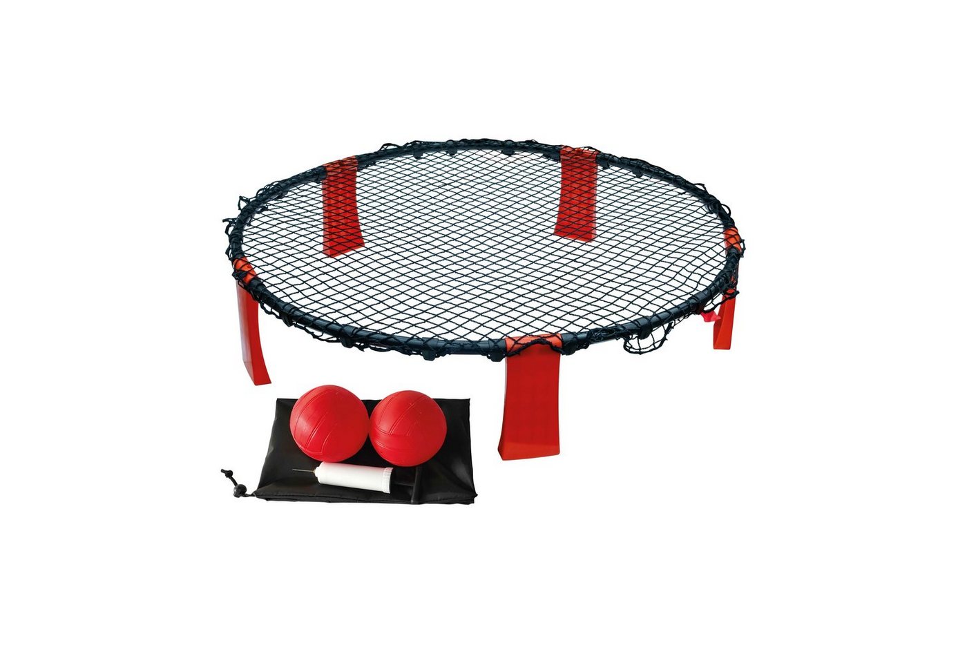 Carromco Spiel Roundnet, Spike Action Ball Spielset, Abschlagball, Spikeball, Trampolin-Tennis, Bounce Ball, mit 2 Bällen, Pumpe und Tasche Carromco Spiel Roundnet, Spike Action Ball Spielset, Abschlagball, Spikeball, Trampolin-Tennis, Bounce Ball, mit 2 Bällen, Pumpe und Tasche von Carromco