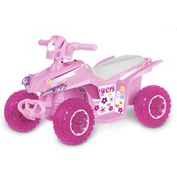 carromco Elektrofahrzeug Quad Flowers Kinder pink von Carromco