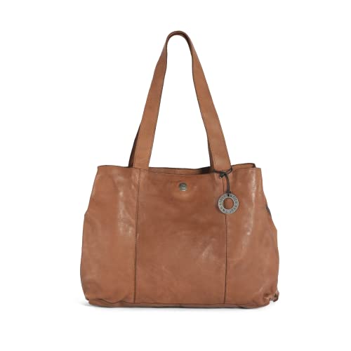 Cas8 Shopper Tasche Damen LEYLA, große Henkeltasche aus Leder, Handtasche für Frauen mit vielen Fächern, cognac Cas8 Shopper Tasche Damen LEYLA, große Henkeltasche aus Leder, Handtasche für Frauen mit vielen Fächern, cognac von Cas8