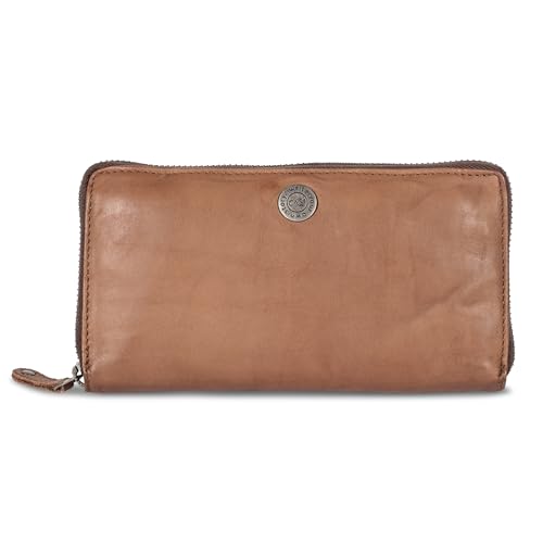 Cas8 Geldbörse MALU, Damen Portemonnaie aus gewaschenem Leder, mit praktischen Kleingeld- sowie Kartenfächern, Portmonee im Used-Look mit Reißverschluss, Cognac Cas8 Geldbörse MALU, Damen Portemonnaie aus gewaschenem Leder, mit praktischen Kleingeld- sowie Kartenfächern, Portmonee im Used-Look mit Reißverschluss, Cognac von Cas8
