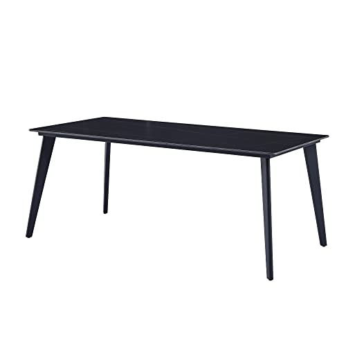Casa Vital Esstisch Loren, Schwarz und Gold, Tischplatte aus Sinterstein, Marmormuster mit Goldadern, Metallbeine, Pulverbeschichtung, 180 x 90 x 75 cm, 120 kg Belastung Casa Vital Esstisch Loren, Schwarz und Gold, Tischplatte aus Sinterstein, Marmormuster mit Goldadern, Metallbeine, Pulverbeschichtung, 180 x 90 x 75 cm, 120 kg Belastung von Casa Vital