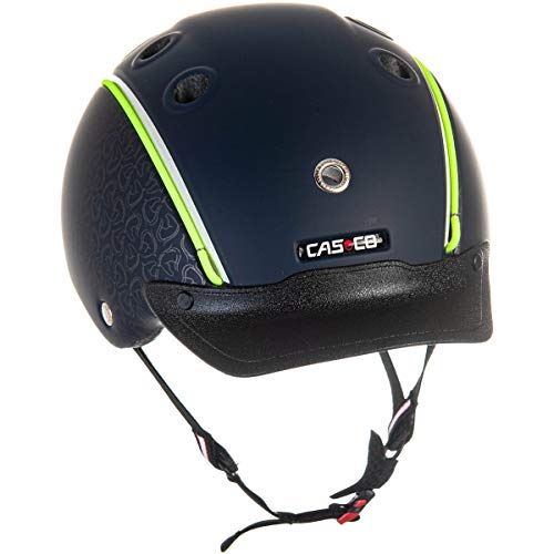 Casco Kinder Reithelm CHOICE blau metallic S (52-56cm) + MyStyle Wechselstreifen signalgelb von Casco