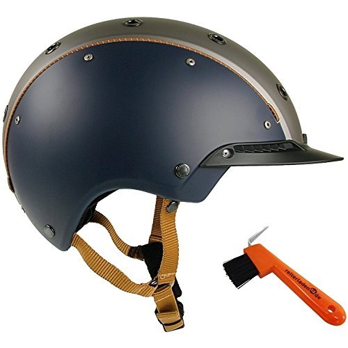 Casco Reithelm CHAMP-3 + Hufkratzer Reiterladen24 (blau/anthrazit, L (58-62cm)) von Casco