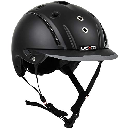 Casco Reithelm MISTRALL-1 schwarz M (54-58cm) + MyStyle Wechselstreifen türkis von Casco