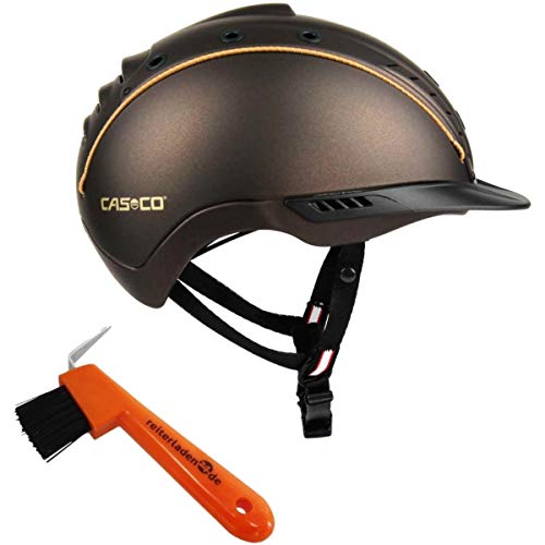 Casco Reithelm MISTRALL-2 Dunkelbraun M-L (58-60cm) + Hufkratzer Reiterladen24.de von Casco