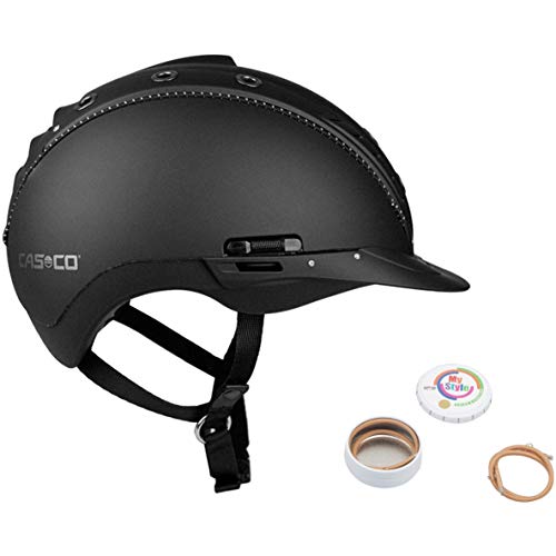 Casco Reithelm MISTRALL-2 schwarz S-M (55-57cm) + MyStyle Wechselstreifen hellbraun von Casco