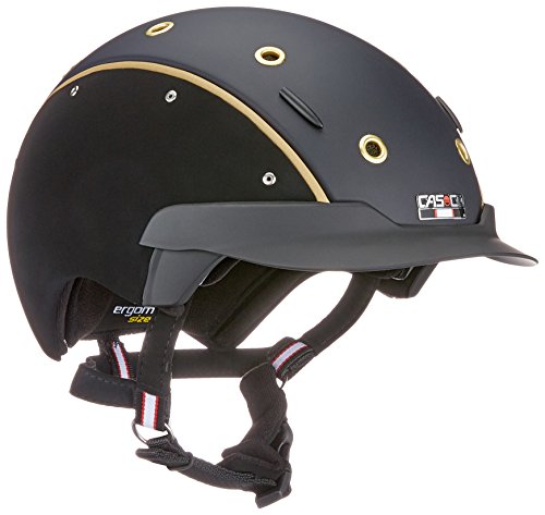 Casco Reithelm Spirit-6 Nubuk, Schwarz-Gold, L von Casco