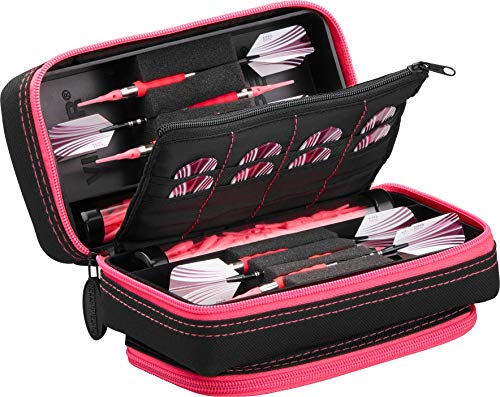 Casemaster Unisex-Erwachsene Plazma Pro Black with Pink Trim Dart Case and Phone Pocket Etui, Rosafarbener Rand Casemaster Unisex-Erwachsene Plazma Pro Black with Pink Trim Dart Case and Phone Pocket Etui, Rosafarbener Rand von Casemaster