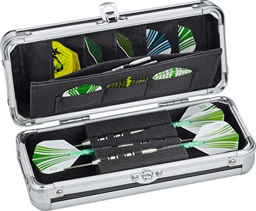 Casemaster by GLD Products Sole Aluminium-Darttasche mit schlankem Profil, für 3 Dartpfeile mit Stahlspitze und weicher Spitze, mit integrierten Taschen für weiteres Zubehör, Schwarz Casemaster by GLD Products Sole Aluminium-Darttasche mit schlankem Profil, für 3 Dartpfeile mit Stahlspitze und weicher Spitze, mit integrierten Taschen für weiteres Zubehör, Schwarz von Casemaster